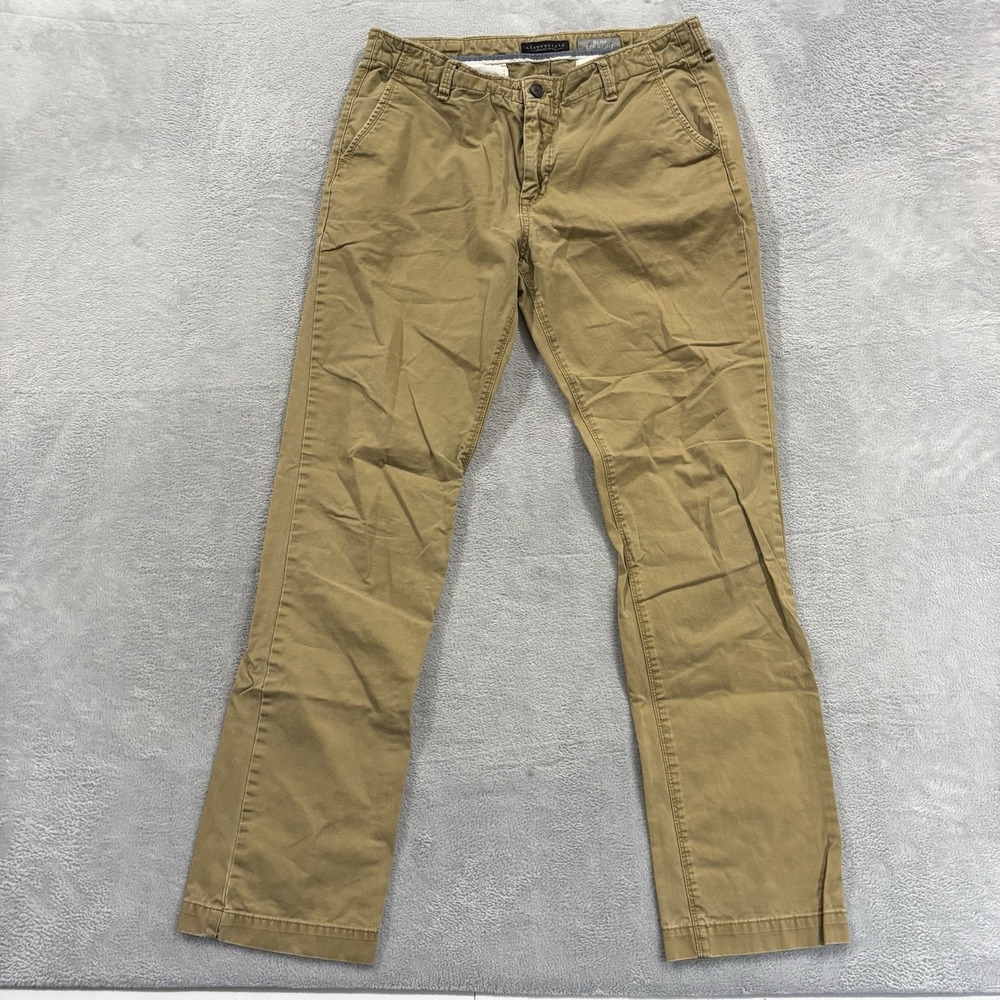 Aeropostale Pants Men's 34 Khaki Beige Straight Leg Fit Modern Skater Preppy